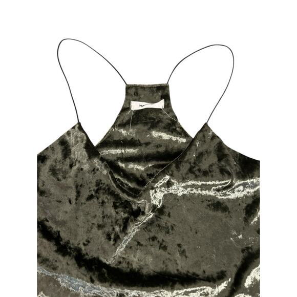 Velvet Top Sleeveless Green Vintage USA Size SM MOD REF Chic Holiday Party Y2K - Picture 3 of 6